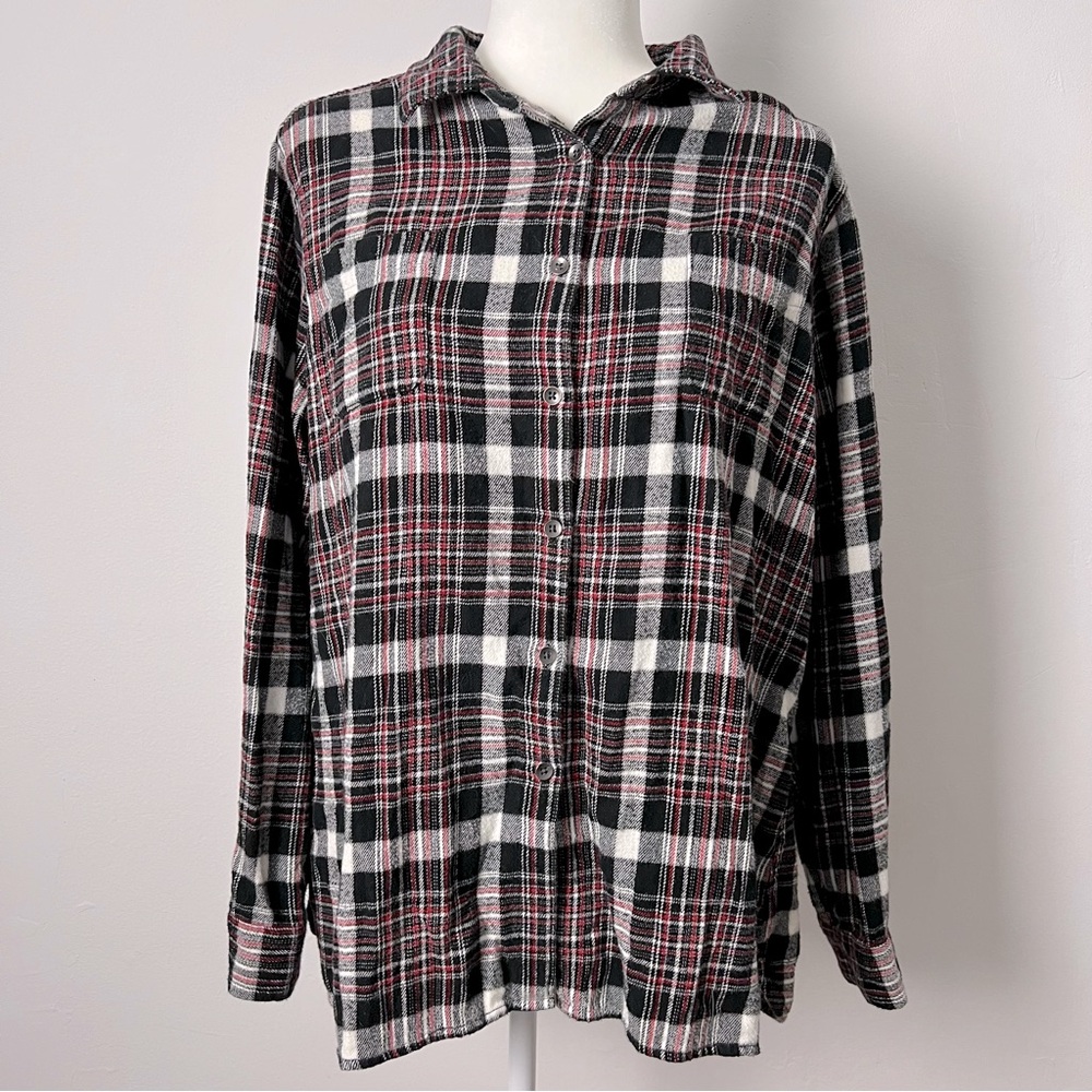 Woolrich Women’s Plaid Flannel Shirt Long Sleeve size L